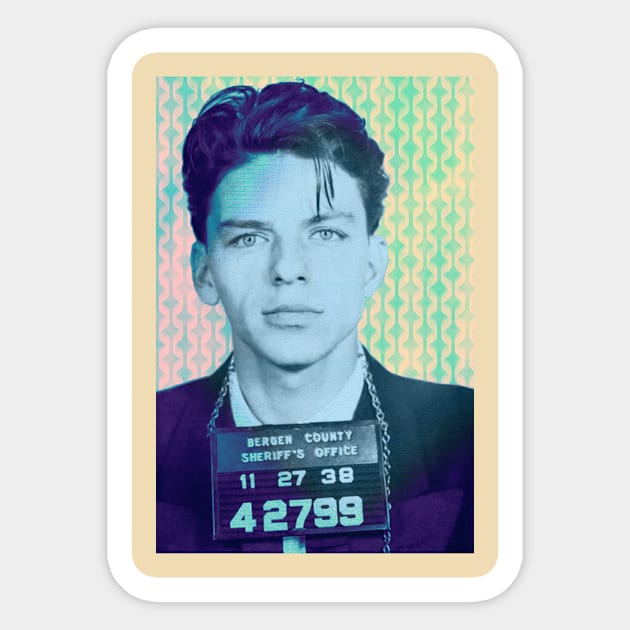 Frank Sinatra Mugshot Sticker by SABREart